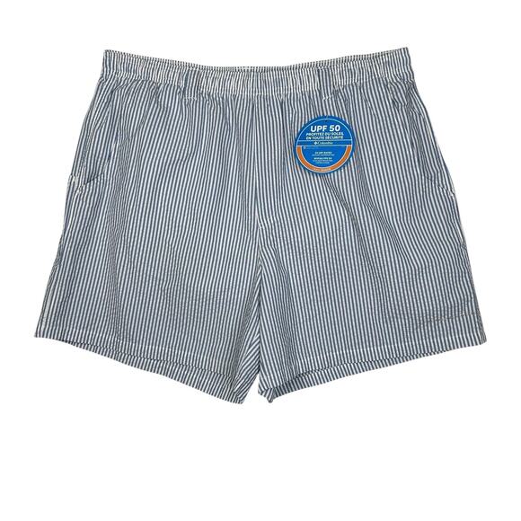Columbia PFG Shorts Mens XL Blue Seersucker Omni-Shade UPF 50 Mesh Liner FM1107 - Picture 1 of 10